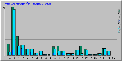 Hourly usage for August 2026